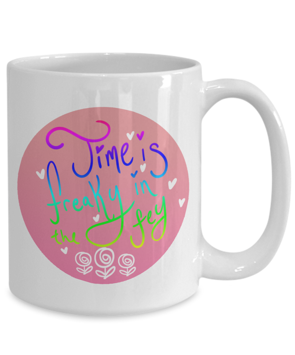 Time is Freaky Dungeons and Dragons 11oz  / 15oz Coffee Mug