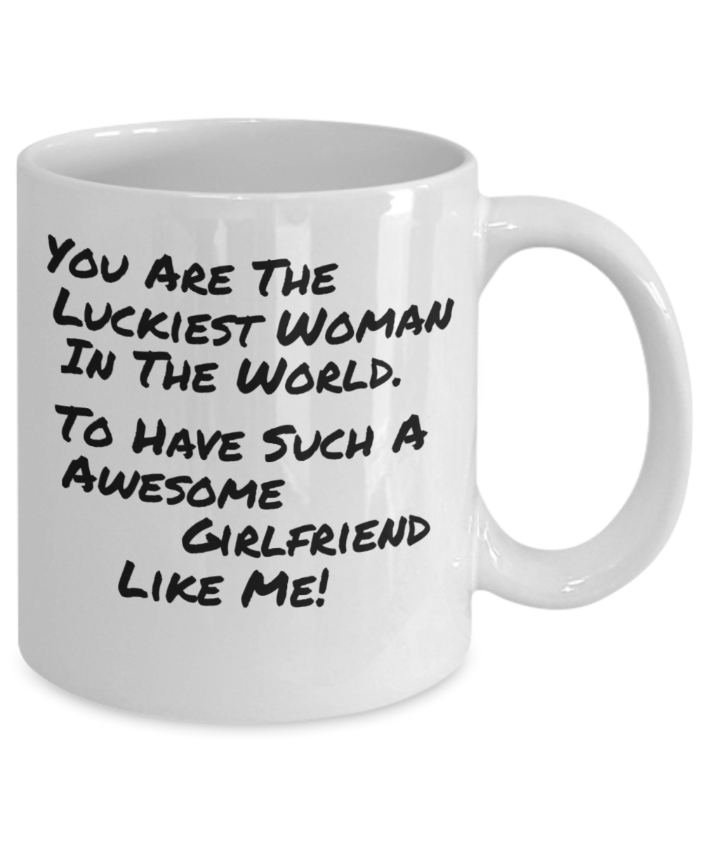 Luckiest Woman Awsome Girlfriend Mug