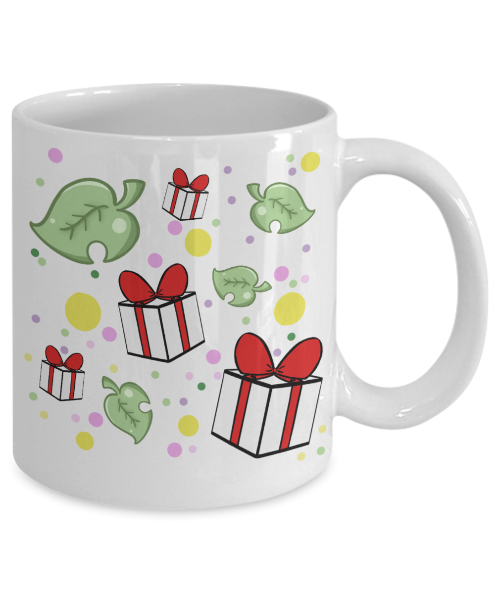showered with gifts Animal Crossing mug