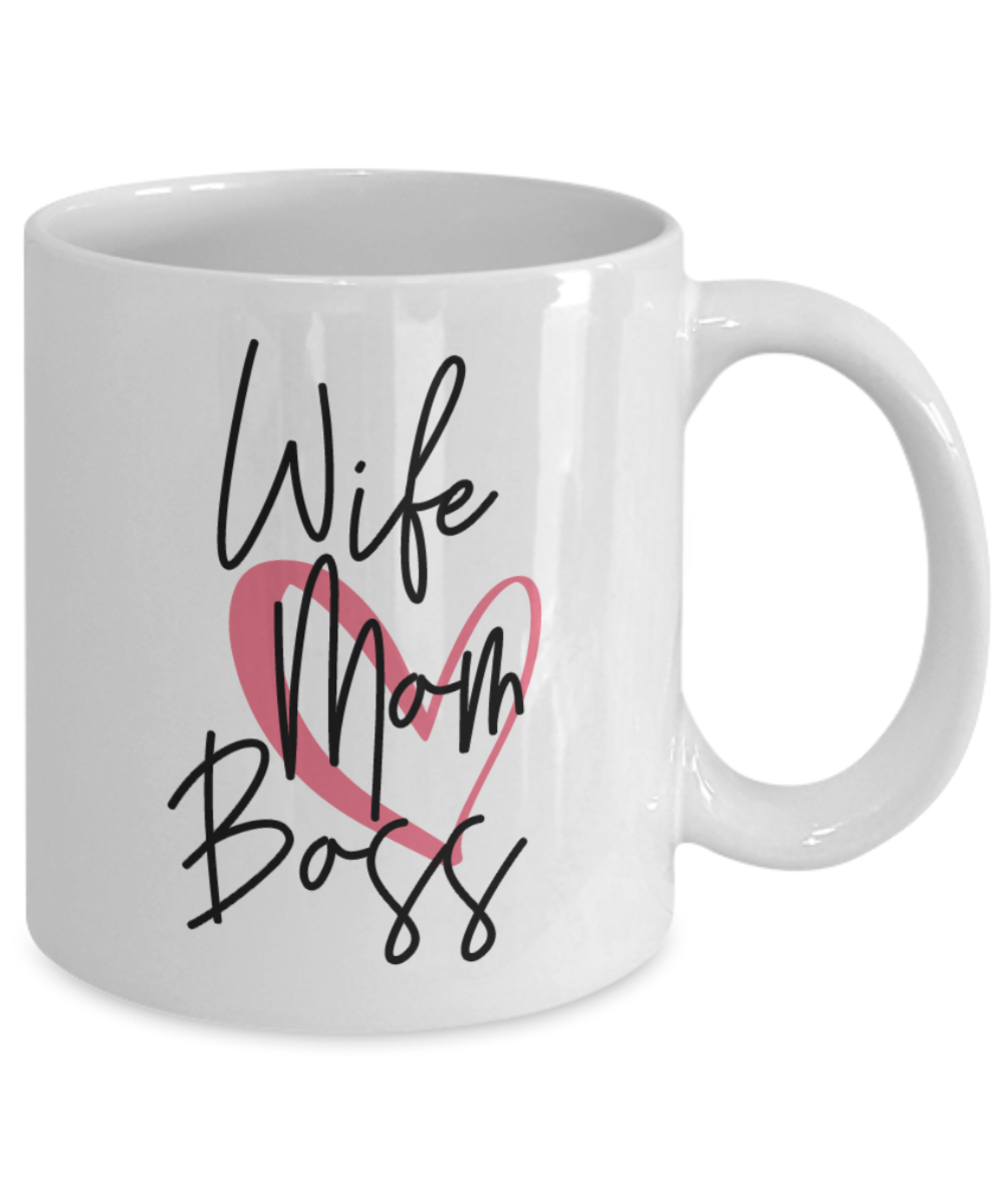 Wife Mom Boss Coffee Mug 11oz / 15oz Gift for Mom Wife