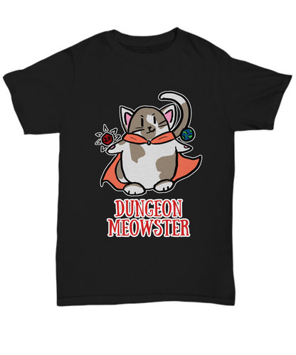 Dungeons and Dragons Dungeon Meowster Cute DnD Cat Unisex T-Shirt