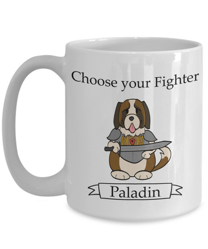 Dungeons and Dogs Paladin Mug