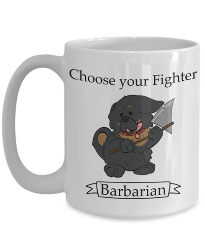 Dungeons and Dogs Barbarian Coffee Mug