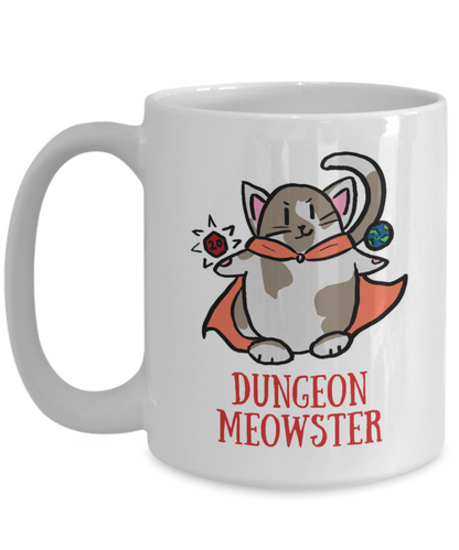 Dungeon Meowster DnD Dungeons and Dragons 11oz or 15oz Coffee Mug